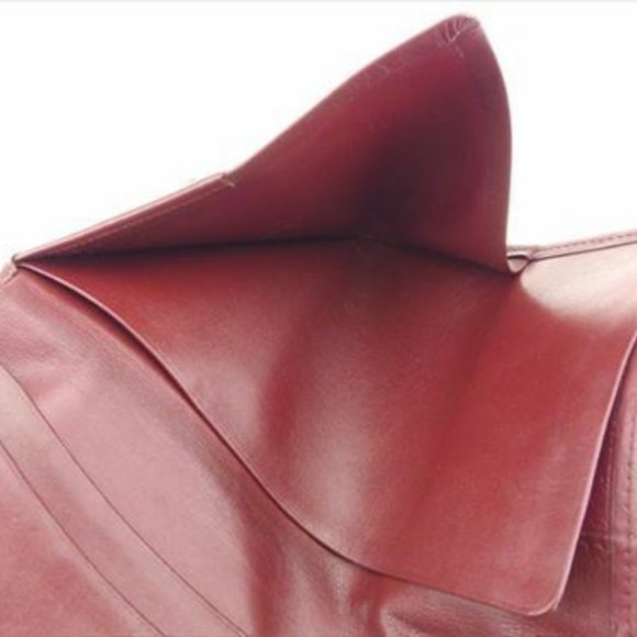 Cartier Wallet Purse Mastline Red Gold leather Woman unisex Authentic Used - Picture 6 of 9